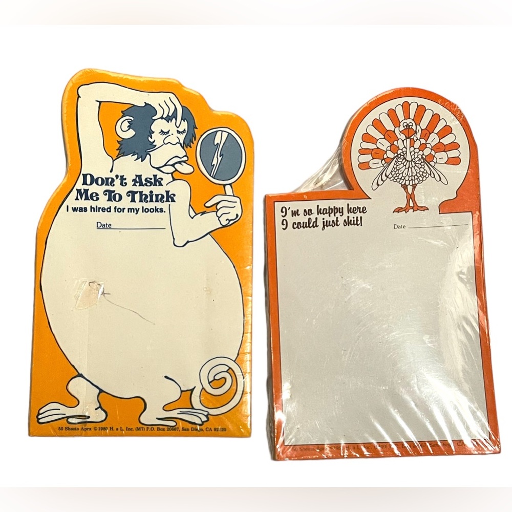 2 Vintage Notepads- NWT